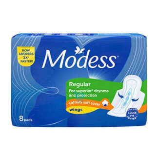 Modess Regular Cottony Wings Sanitary Napkin  8s