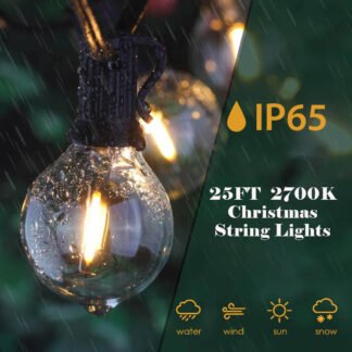 Outdoor IP65 Waterproof 25ft G40 LED String Lights